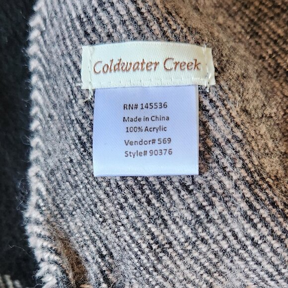 Coldwater Creek poncho,  multicolored & fringed - Picture 2 of 5